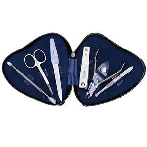 Professional 6-Piece Manicure Instruments Kit ? Made with German Quality heavy-duty stainless steel and rust-free. Grooming gift set for Men &amp Women