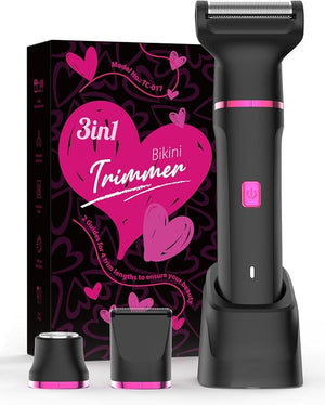 Bikini Trimmer for Women - Waterproof Wet &amp; Dry Electric Foil Shaver for Private Area, Rechargeable Dock, Painless Smooth Shaving &amp; Trimming of The Body, Face, Underarm, Legs, Tiktok Trend Ite