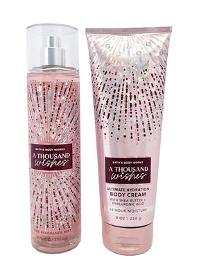 Bath &amp Body Works - Signature Collection - A Thousand Wishes- Gift Set- Fine Fragrance Mist &amp Ultra Shea Body Cream by Bath &amp Body Works