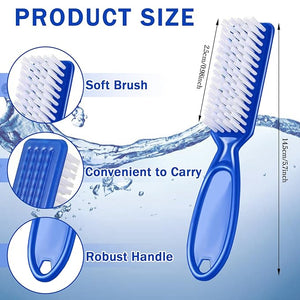 140 Pcs Handle Grip Nail Brush Bulk Hand Cleaning Brushes Pedicure Manicure Tools Soft Stiff Bristles for Cleaning Fingernails Nail and Toe(Multicolor)