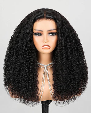 Salon-Quality Special Kinky Curl Wig Human Hair 220% Density Ready to Go Glueless Wigs Human Hair Pre Plucked Pre Cut HD Lace 6x5 Closure Wig Bleached Tiny Knots 18 Inch