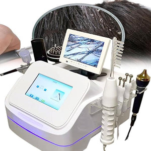 Skin Hair Scalp DetectorHair Analyzer MachineDigital Microscope Scalp Hair Follicle Detector with 7 HandlesFacial Skin Diagnosis System for Salon Spa