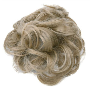 Hair Accessories 1 Pack Synthetic Donut Bun Messy Bun Hair Slices Curly Wavy Headbands Women Bun Wig Synthetic Wig Hair Extensions Hair Pieces For Women(J24)