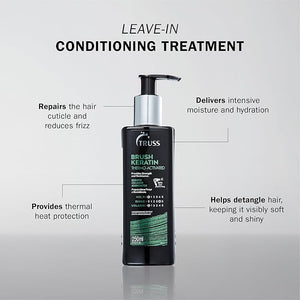 TRUSS Keratin Hair Treatment - Hair Care for Women &amp Men with Keratin &amp Collagen - Heat Protectant &amp Leave In Treatment for Moisture Detangling &amp Repair - Controls Frizz &amp Restore
