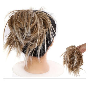 Hair Accessories Messy Bun Hair Slice Ponytail Hair Extensions with Elastic Rubber Band Synthetic Fluffy Bun Women Wig Hair Bun Hair Pieces For Women(0013)