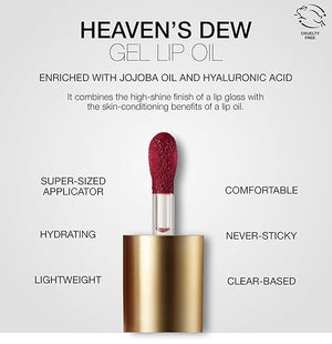 stila Heaven's Dew Gel Lip Oil Hydrating Gloss-Oil Hybrid with Jojoba, Hyaluronic Acid &amp; Antioxidants High-Shine, Non-Sticky Nourishing Finish with Large Applicator
