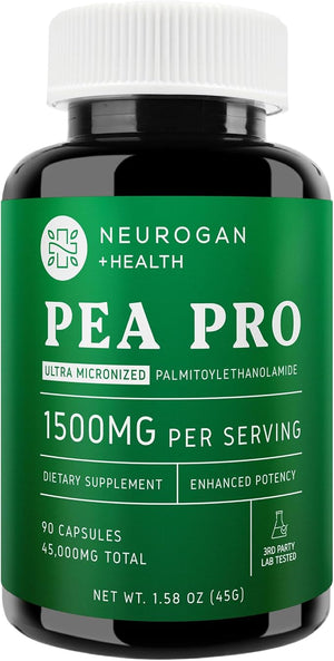 Neurogan Ultra Micronized Palmitoylethanolamide (Pea) Supplement - 1500 MG Per Serving - Highly Purified &amp Bioavailable - 90 Capsules - Natural Support for Men &amp Women