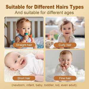 Vacuum Baby Hair ClippersSilent Clippers for KidsCordless Baby Hair TrimmerWaterproof Baby Hair Cutting Kit for Fine/Curly HairInfant Toddler Hair Clippers Auto Suck Snipped Hair