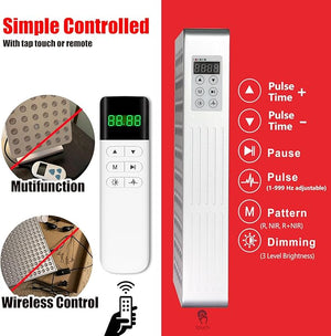 Red Light Therapy Panel for Face and Body 660nm 850nm High Power Near Infrared Light Therapy 60 Dual Chip 5-Wavelength LED Red Light Therapy Device Panel for Skincare