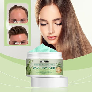 Rosemary Tea Tree Mint Scalp Scrub, Vitamin Infused Deep Cleansing with Sea Salt, Natural Hair Growth Treatment, Antioxidant Enriched, 30g/1oz