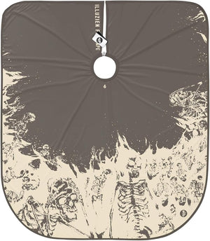 Illuzien Lost Souls PRO Barber Cape Hair Cut Drape Water-Resistant Barber Accessories Professional Cape