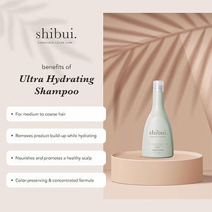 SHIBUI Conscious Color Care Ultra Hydrating Shampoo with Camellia &amp; Lemongrass Oils - Silicone Free for Healthy and Clean Hair Medium to Coarse Fl Oz