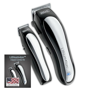 Wahl USA Clipper Rechargeable Lithium Ion Cordless Haircutting Clipper &amp Battery Trimming Combo Kit ? Electric Clipper for Grooming Heads Beards &amp All Body Grooming ? Model 79600-2101P