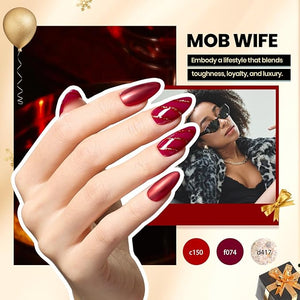 Beetles Gel Nail Polish Kit with U V Light, 75PCS Gel Nail Kit with Base Top Coat 45 Colors Winter Christmas Gel Polish Set Burgundy Red Exquisite Femininity Manicure Home DIY Gifts for Women Teens