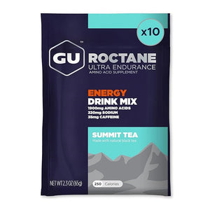 GU Energy Roctane Ultra Endurance Energy Drink Mix Vegan Gluten-Free Kosher and Dairy-Free n-the-Go Energy for Any Workout 10 Single-Serving Packets Summit Tea