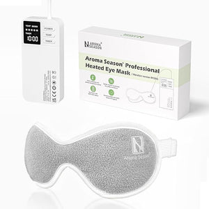 Aroma Season Vibrating Heated Eye Mask for Dry Eyes, 3000mAh Cordless Warm Eye Compress for Stye, Blepharitis, Rechargeable Electric Eye Heating Pad for MGD, Included Hygienic Eyelid Sheets