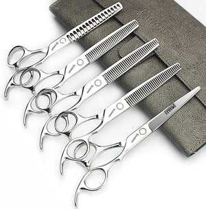 Barber hair scissors, Axemoore professional haircut Cutting Scissors/Shears set- 6", made of Japanese stainless steel, especially (6.5in-5pc)