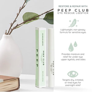 Peep Club Anti-Aging LidStick ? Optometrist Formulated Overnight Eye Balm For Fine Lines Hydrating Soothing Perfect for Sensitive Eyes Oat Ceramides Primrose &amp Manuka Oil Vit C Travel-Frien