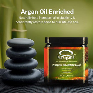 KERARGANIC Intensive Treatment Mask Argan Oil Enriched Keratin Hair Repair Treatment 8oz