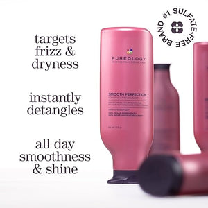 Pureology Smooth Perfection Conditioner - For Frizzy and Color-Treated Hair Detangles &amp Controls Frizz Sulfate-Free &amp Vegan