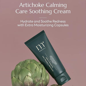 molvany Artichoke Calming Care Soothing Cream - Daily Facial Hydrating Moisturizer &amp; Body Cream - Korean Skincare for Dehydrated &amp; Sensitive Skin - 3.4 fl. oz