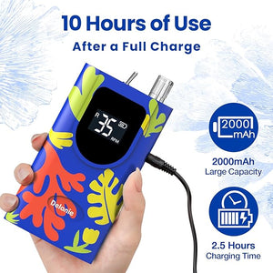 Delanie Professional Nail Drill High Torque 35000 RPM Rechargeable Portable Electric Nail File Filer for Acrylic Gel with Cuticle Bits Salon Manicure Tool Matisse Blue