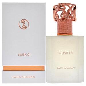 Swiss Arabian Musk 01 - Luxury Products From Dubai - Long Lasting Addictive Personal EDP Spray Fragrance - Seductive Signature Aroma - 1.7 Oz