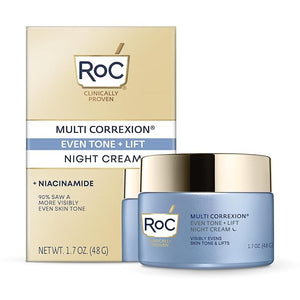 RoC Multi Correxion 5 in 1 Restoring Anti Aging Night Cream for Face with Hexinol 1.7 Ounces (Packaging May Vary)