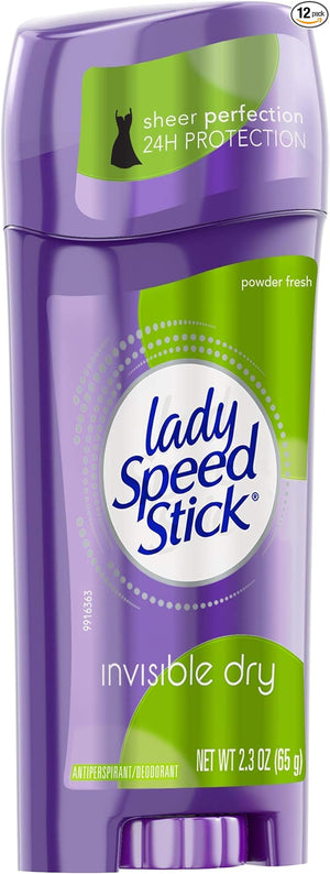 Lady Speed Stick Invisible Dry Powder Fresh Antiperspirant Deodorant 2.3 Ounce - 12 per case.