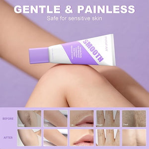 PHOFAY Hair Removal Cream for Sensitive Skin ? Fast-Acting Dermatologist-Recommended with Aloe &amp Hyaluronic Acid 3.38 fl oz Travel Size (3.53 Ounce (Pack of 2))