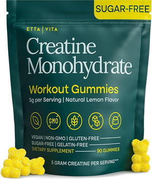Sugar-Free Creatine Monohydrate Gummies 5gram per Serving Potent Creatine Gummies for Men &amp Women Supplement for Muscle Support Cellular Energy &amp Cognitive Function Gluten-Free