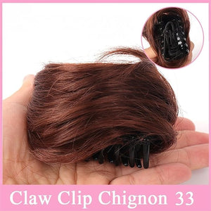 messy bun hair piece Space Buns Hair Pieces Mini Claw Clip in Hair Bun Messy Cat Ears Hair Bun Extension Synthetic Donut Wig Accessory Updo Hairpieces for Women Girls hair buns hair piece(33)