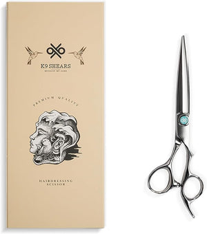 K9 6.5" Hair Scissors for Slide Cutting ? Creating Clean, Defined Lines for a Polished haircut, Handcrafted, Ergonomic Handle, Barber Shears Made with Premium VG10 Steel for Superior Durability