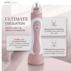 PMD Beauty Personal Microderm Elite Microdermabrasion Machine Kit for Face Body-Exfoliating Crystals and Vacuum Suction for Fresh Radiant Skin-Three Speed and Suction