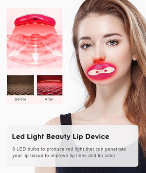FERNIDA Red Light Lip Therapy for Women Rechargeable Lip Device with Heated Eye Care, Improve Lip Color &amp; Smooth Lip Wrinkles, Red