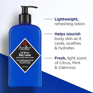 Jack Black Cool Moisture Body Lotion for Men - Mens Lotion for Dry Skin Mens Body Lotion Jack Black Lotion Men Body Cream for Men Jack Black Moisturizer for Men Mens Moisturizer Gifts for Men