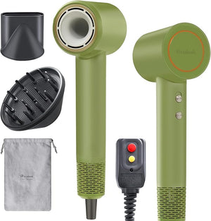 Professional Hair Dryer with Temperature Control Ionic Technology Low Noise (Green)