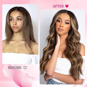 Hair Extensions Clip Ins Kinky Human Hair 24inch 125g Straight Clip in Hair Extensions Real Human Hair Soft &amp Natural Handmade Human Hair Clip in Extensions Black Women #P427