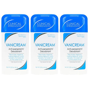 Vanicream Anti-Perspirant - Deodorant Clinical Strength For Sensitive Skin 2.25 Oz Pack of 3