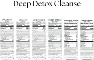 Raw Generation Deep Detox Cleanse ? 7-Day Juice Cleanse with 60% Less Sugar for Weight Loss, Energy, Clearer Skin &amp; Gut Health ? 42 Chlorophyll-Packed Juices to Detox Your Body and Reset Your Diet