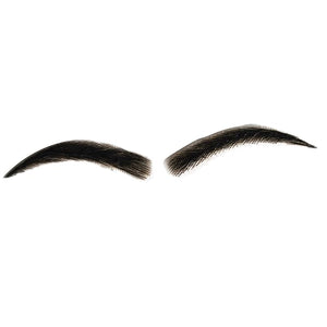Artifical Eyebrow Extensions Natural Human Hair False Eyebrows (1B-natural black)