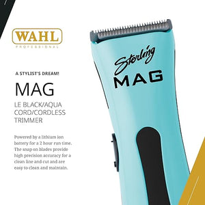 Wahl Professional Sterling Mag Cordless Trimmer, Lithium Ion, Quick-Detach Blade, 120 Minute Run Time, Includes Charging Stand