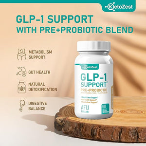 GLP-1 Support Weight Loss Support Probiotic Prebiotic Supplement - Increases GLP1 Production Activate Natural GLP 1 with Akkermansia Muciniphila - Gut Health &amp; Fat Burn Support for Women Men