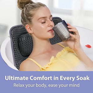 Full Body Bath Pillow for Tub -Soft Bathtub Pillow for Full Back Head and Neck Support Quick Dry Bath Cushion Tub Pillow with 168 Suction Cups Bathtub Accessories for Gift