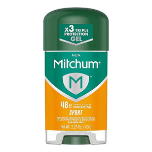 Mitchum Men¡¯s Triple Odor Protection Antiperspirant &amp Deodorant Gel Sport 48HR Protection 2.25 oz Pack of 6