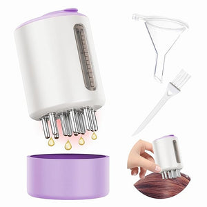 Electric Hair Oil Applicator &amp Scalp Massager 2 in 1 15ml Capacity Scalp Care Brush for Hair Treatment Minoxidil Essential Oils &amp Serums (Purple) (Purple)