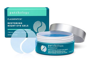 Patchology Restoring Eye Gel Patches with Retinol &amp Collagen - Eye Masks for Dark Circles Puffy Eyes &amp Wrinkles - Anti-Aging Overnight Eye Pads Set - Brighten Skin Care for Eye Bags (30 Pairs