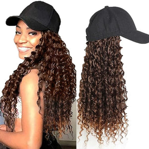 Hat Wig Baseball Cap Wig Extensions Adjustable Wig Hat Attached African Kinky Curly Hairpiece Braiding wig