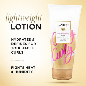 Pantene Pro-V Curl Cream Hair Lotion Moisturizing Curl Defining Cream Anti Frizz for Wavy or Curly Hair with Vitamin B5 Pack of 3 18 oz Total