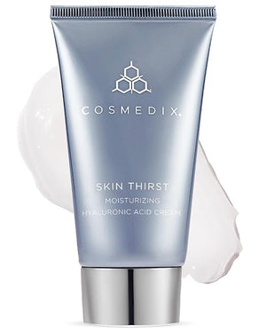 COSMEDIX Skin Thirst Hyaluronic Acid Moisturizer Face Cream - Hydrating Face Lotion &amp; Make Up Primer for Pores, Wrinkles &amp; Fine Lines - Daily Facial Skin Care for Softer, Smoother &amp; Vibran